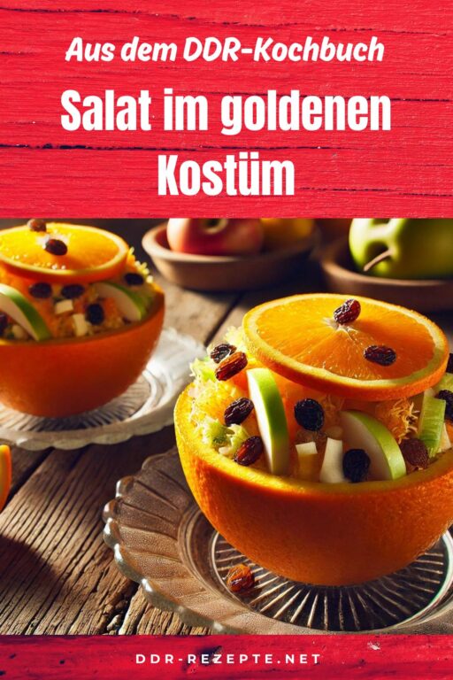 Salat im goldenen Kostüm