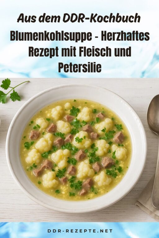 Blumenkohlsuppe – Herzhaftes Rezept mit Fleisch und Petersilie