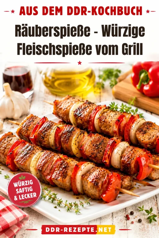 Räuberspieße – Würzige Fleischspieße vom Grill
