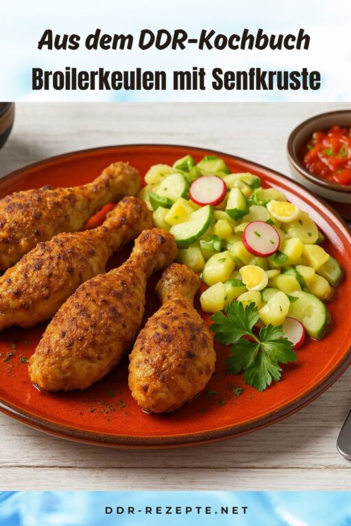 Broilerkeulen mit Senfkruste