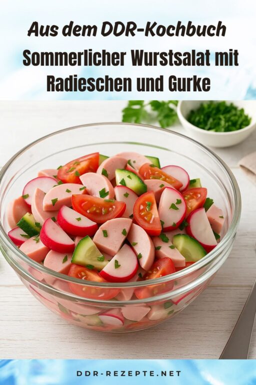Sommerlicher Wurstsalat mit Radieschen und Gurke
