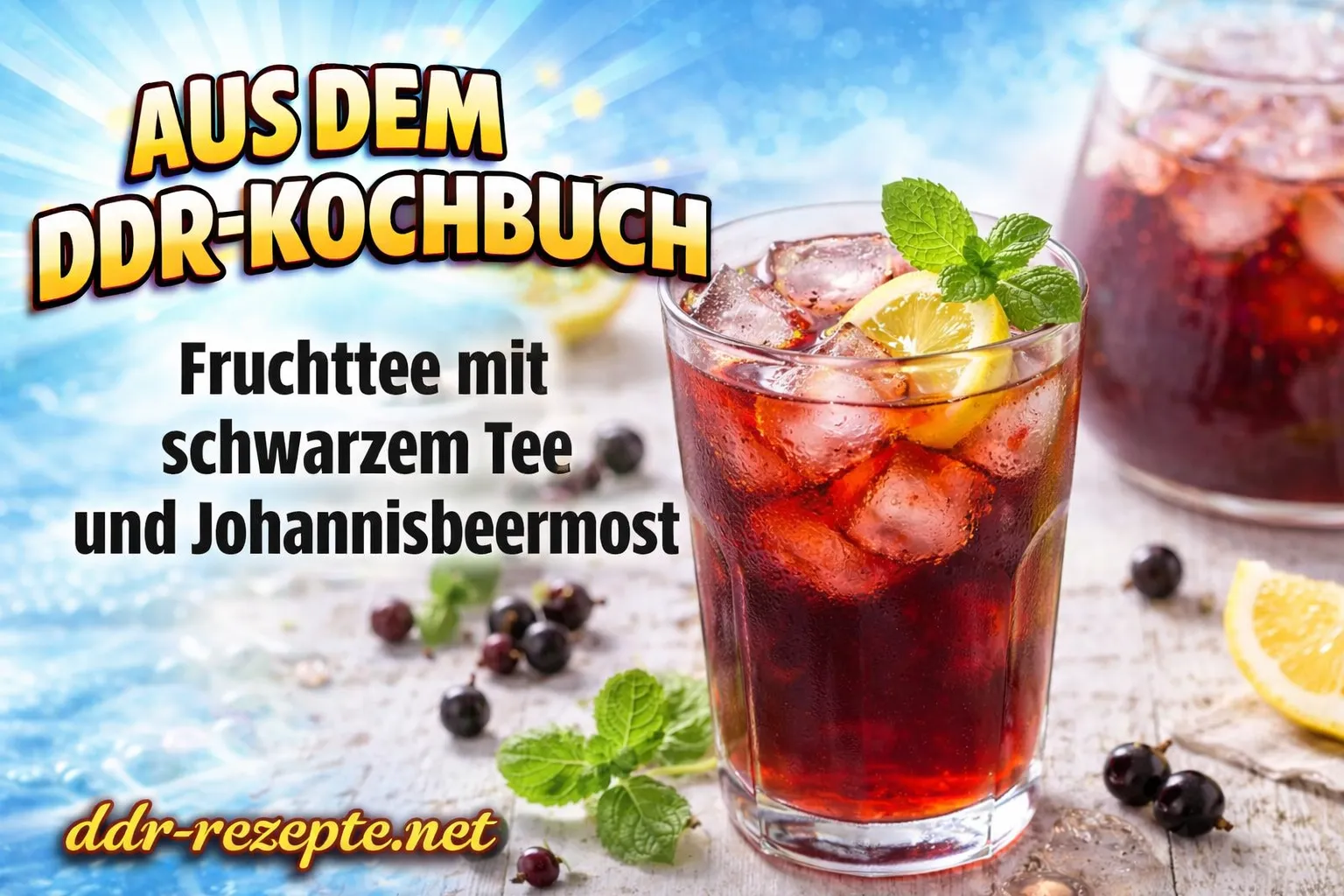 Fruchttee mit schwarzem Tee und Johannisbeermost