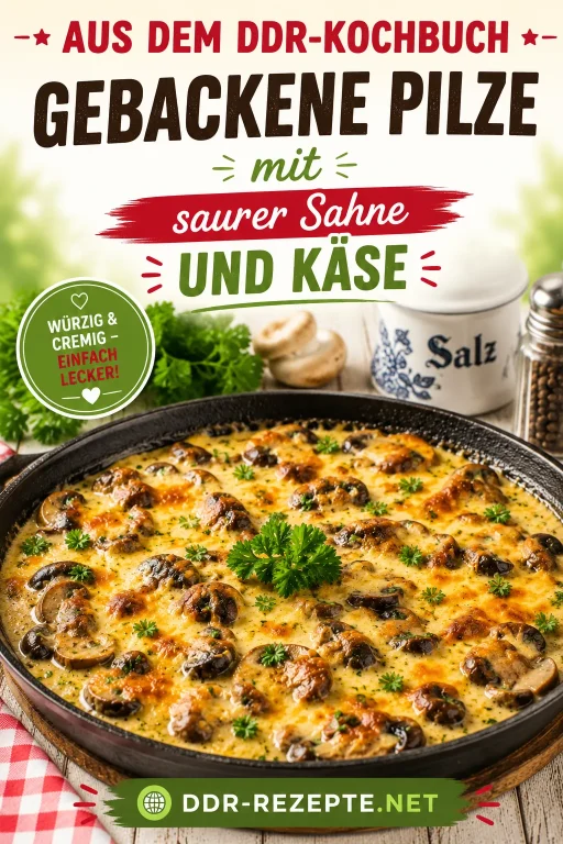 Gebackene Pilze mit Käse einfach zubereiten