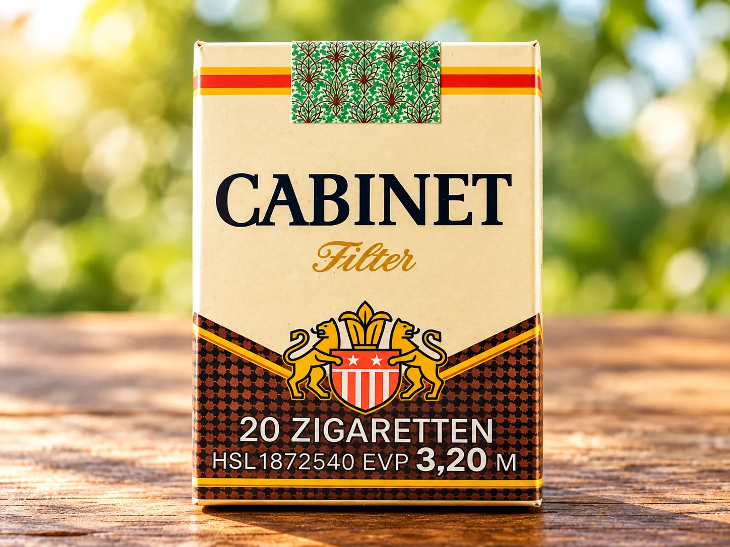 Historische Cabinet Filter Zigarettenschachtel aus der DDR mit EVP 3,20 Mark