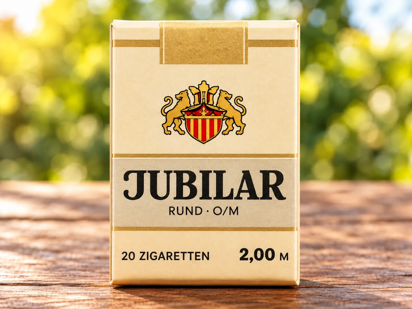 Historische Jubilar Zigarettenschachtel aus der DDR mit 20 Zigaretten für 2,00 Mark