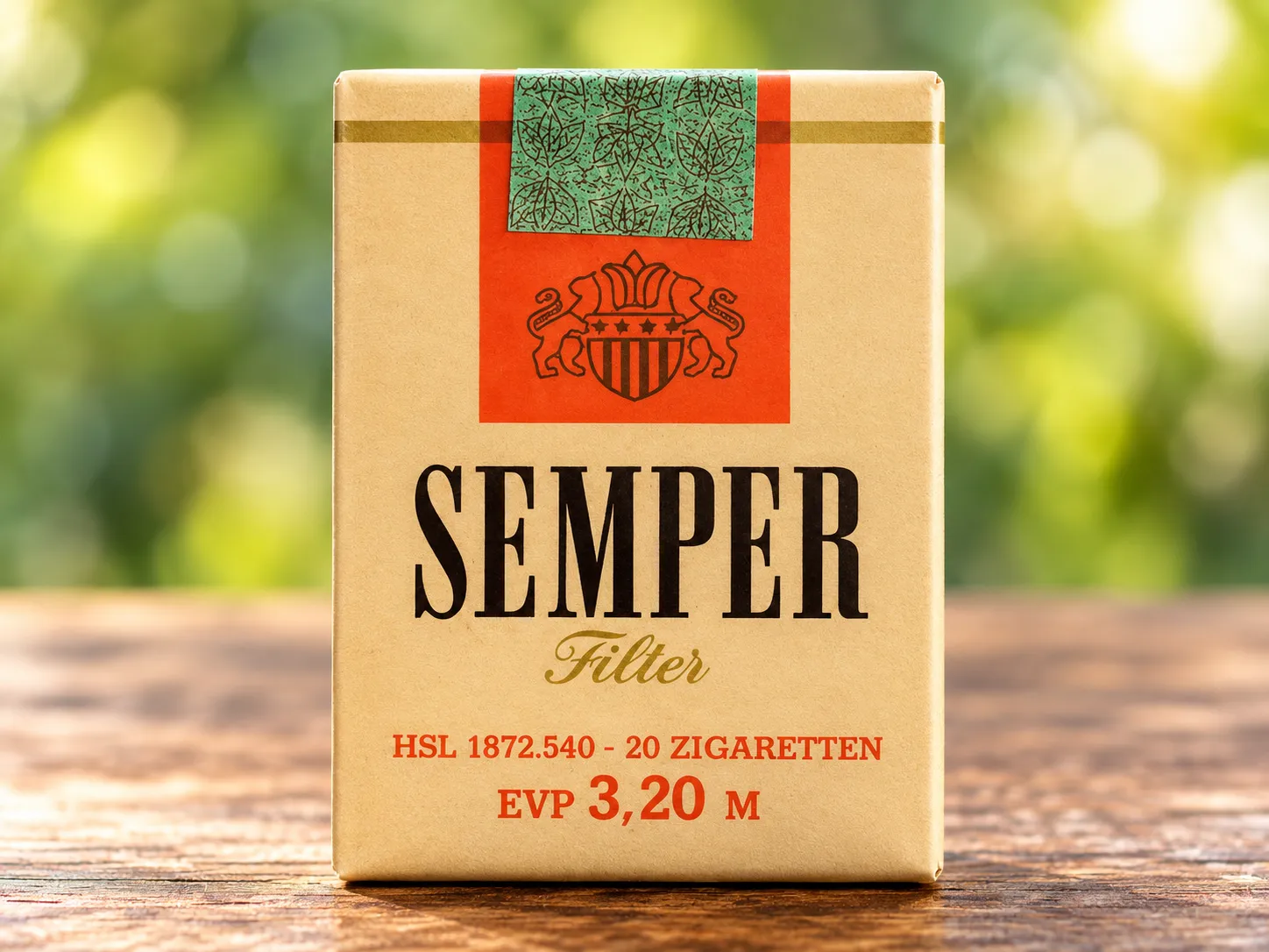 Historische Semper Filter Zigarettenschachtel aus der DDR mit EVP 3,20 Mark