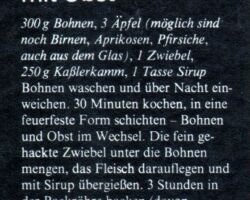 Gebackene Bohnen mit Obst
