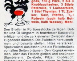 Huhn in Rotwein