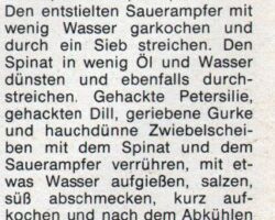 Kalte Spinatsuppe