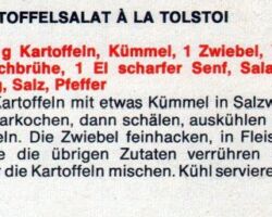 Kartoffelsalat a la Tolstoi