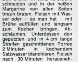 Schottische Hühnersuppe mit Porree