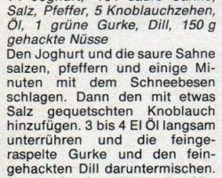 Tarator - Kalte Gurkensuppe