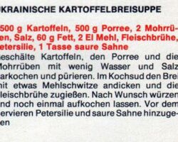 Ukrainische Karoffelbreisuppe