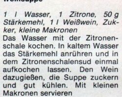 Weinsuppe